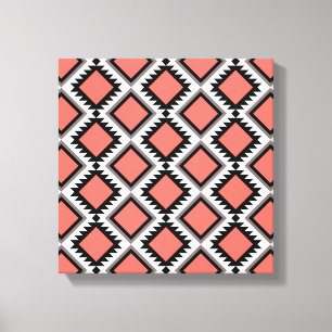 Aztec pattern canvas print