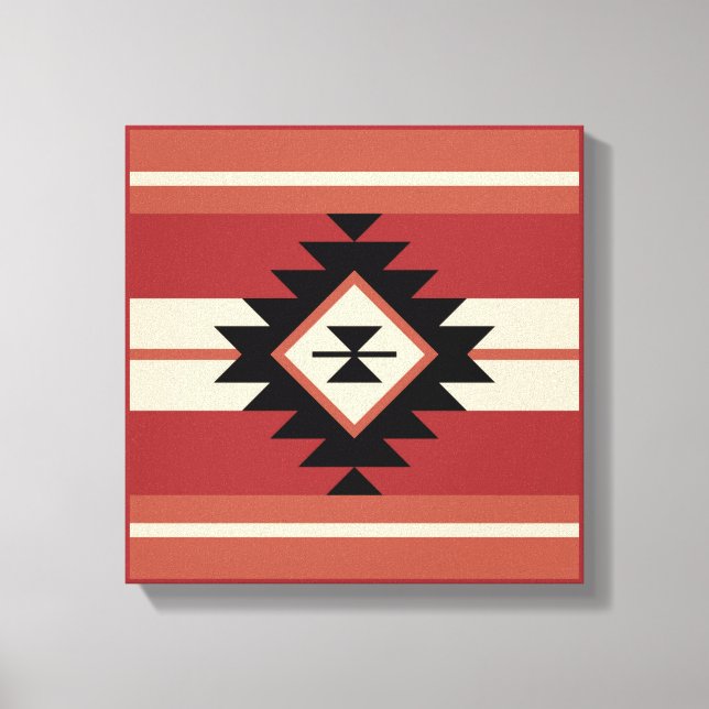 Aztec pattern canvas print (Front)