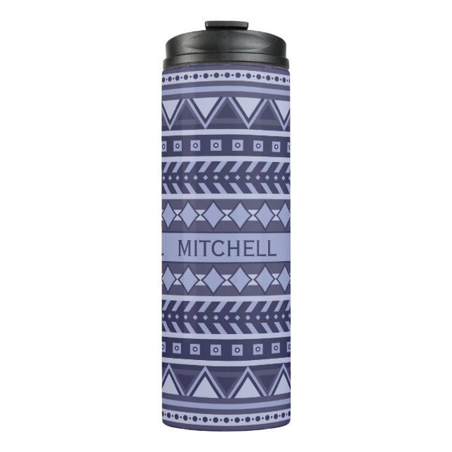 Aztec Pattern custom name tumbler (Front)