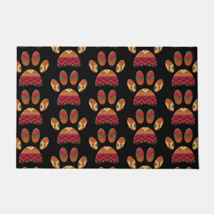 Aztec Pattern Dog Paw Doormat