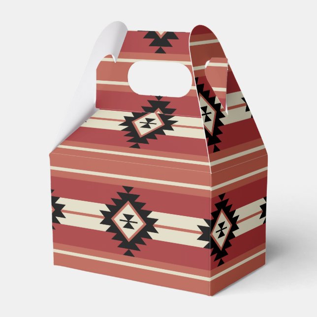 Aztec pattern favor box (Front Side)