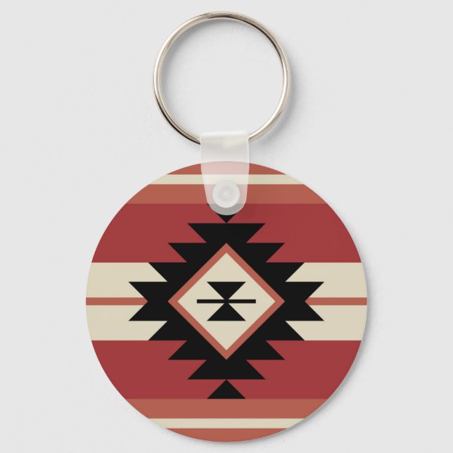 Aztec pattern keychain (Front)