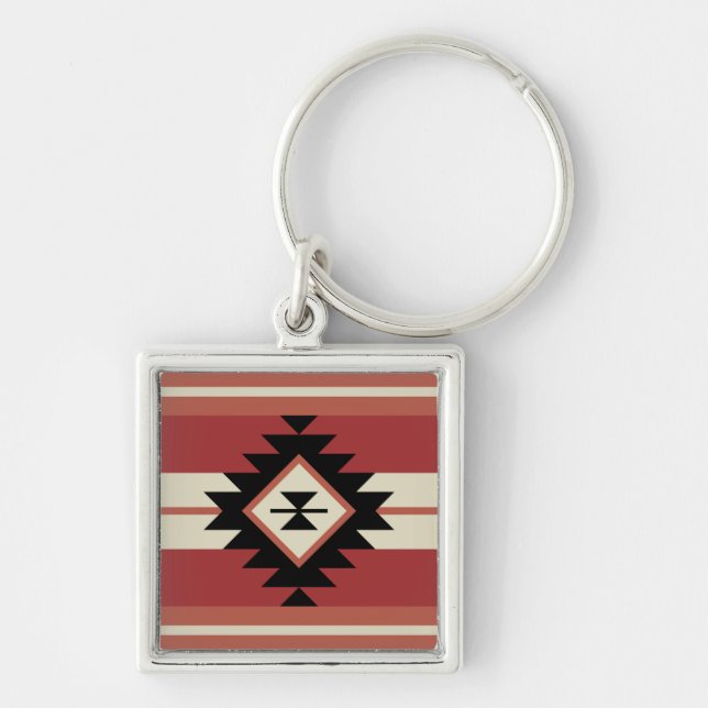 Aztec pattern keychain (Front)