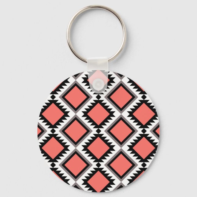 Aztec pattern keychain (Front)