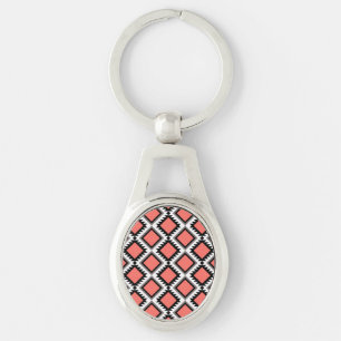 Aztec pattern keychain