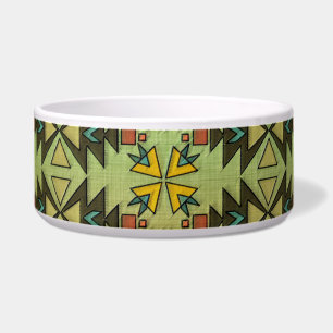Aztec Pattern Large Pet Bowl