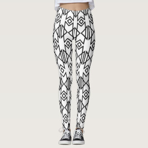 Aztec pattern leggings for sport fitness or gym