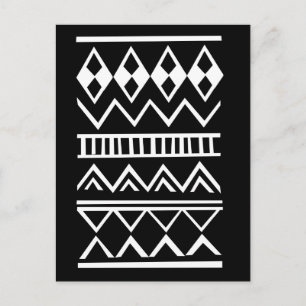 Aztec pattern postcard