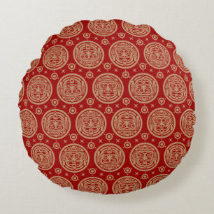 Aztec Pattern Round Pillow