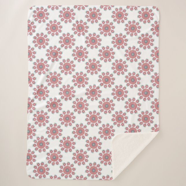 Aztec Pattern Sherpa Blanket (Front)