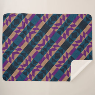 Aztec Pattern Sherpa Blanket