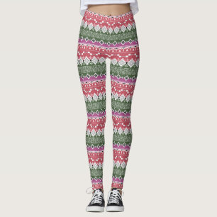 Aztec pattern, stripes / leggings