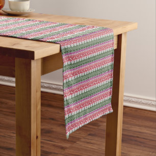 Aztec pattern, stripes . short table runner