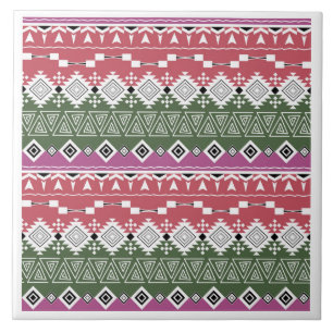 Aztec pattern, stripes . tile