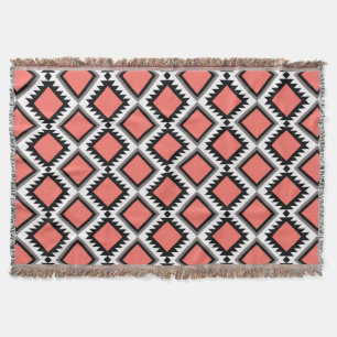 Aztec pattern throw blanket