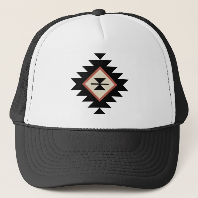 Aztec pattern trucker hat (Front)