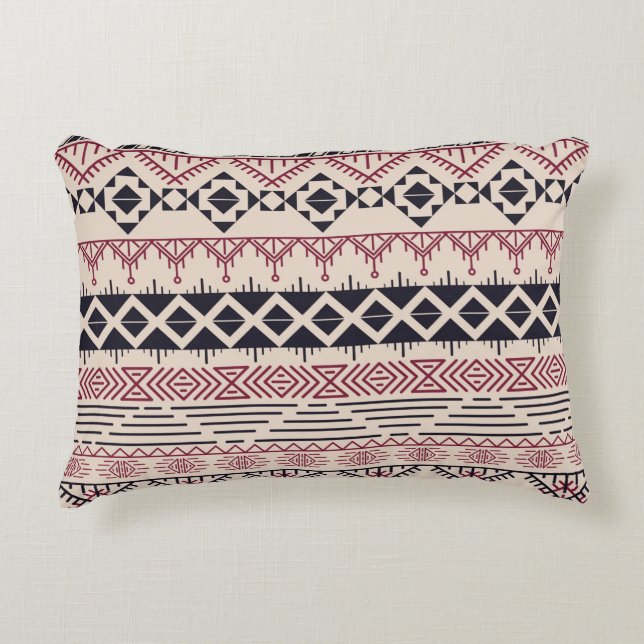 Aztec pattern. Vintage tribal background Accent Pillow (Front)