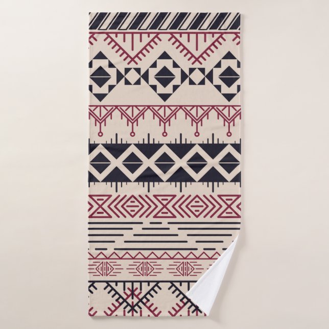 Aztec pattern. Vintage tribal background Bath Towel (Bath Towel)