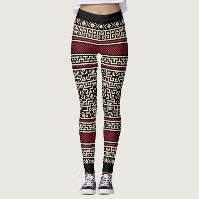 Aztec Print Leggings pour femmes (Devant)