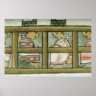 Aztec prisoners, from the 'Florentine Codex' Poster