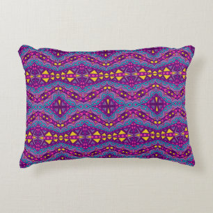 Aztec Purple Pattern Accent Pillow