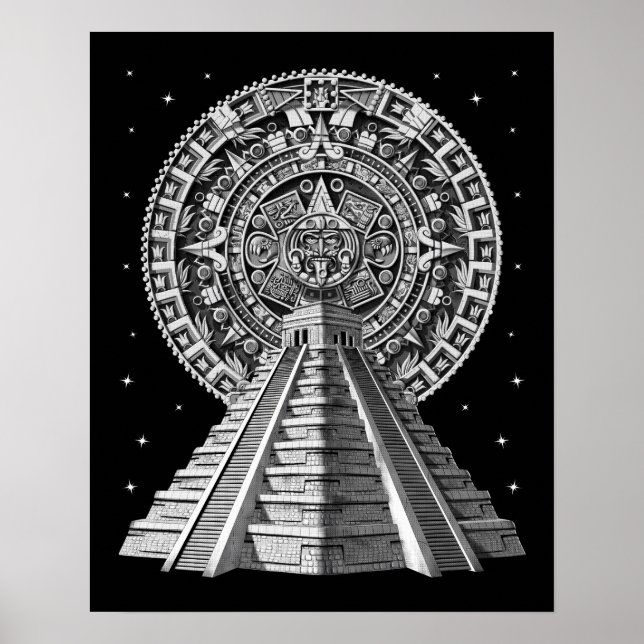 Aztec Pyramid Calendar Poster (Front)