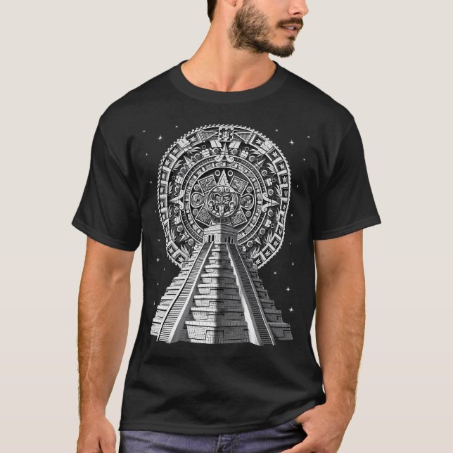 Aztec Pyramid Calendar T-Shirt (Front)