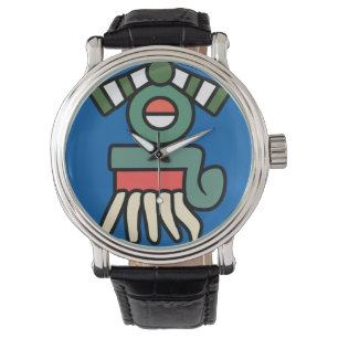 Aztec Rain Sign (quiahuitl) Watch