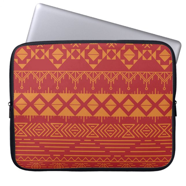 Aztec Retro: Vintage Pattern Design. Laptop Sleeve (Front)