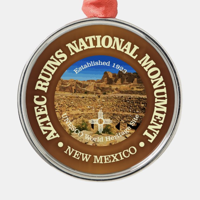 Aztec Ruins (NM) Metal Ornament (Front)