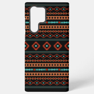 Aztec Rusts Teal Black Mixed Motifs Pattern Samsung Galaxy Case