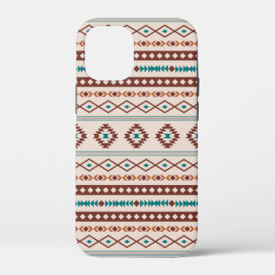 Aztec Rusts Teal Cream Mixed Motifs Pattern iPhone 12 Mini Case