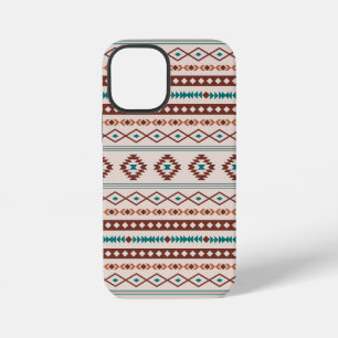 Aztec Rusts Teal Cream Mixed Motifs Pattern iPhone 12 Mini Case
