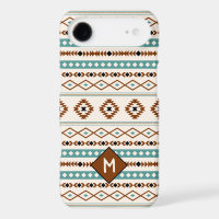 Aztec sarcelle ter noir cr motif mélangé (Personna