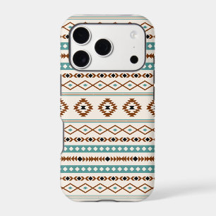 Aztec Sarcelle Terre Cuite Noir Crème Motif Mixte