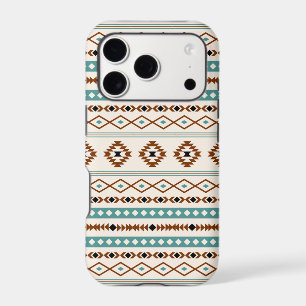 Aztec Sarcelle Terre Cuite Noir Crème Motif Mixte