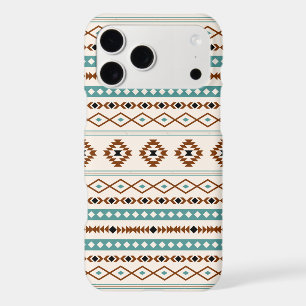 Aztec Sarcelle Terre Cuite Noir Crème Motif Mixte