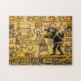 Aztec Scripture Mexico. Jigsaw Puzzle