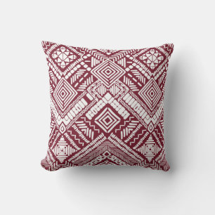 Aztec seamless pattern throw pillow