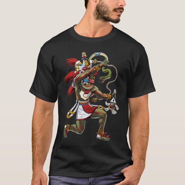Aztec Serpent God Quetzalcoatl T-Shirt (Front)