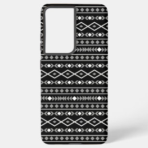Aztec Shapes Pattern Grey White Black Samsung Galaxy Case