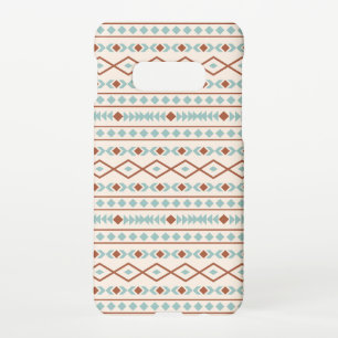 Aztec Shapes Pattern Rust Teal Cream Samsung Galaxy Case