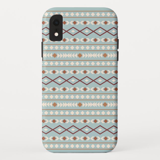 Aztec Shapes Pattern Rusts Cream Teal-Blue Case-Mate iPhone Case (Back)