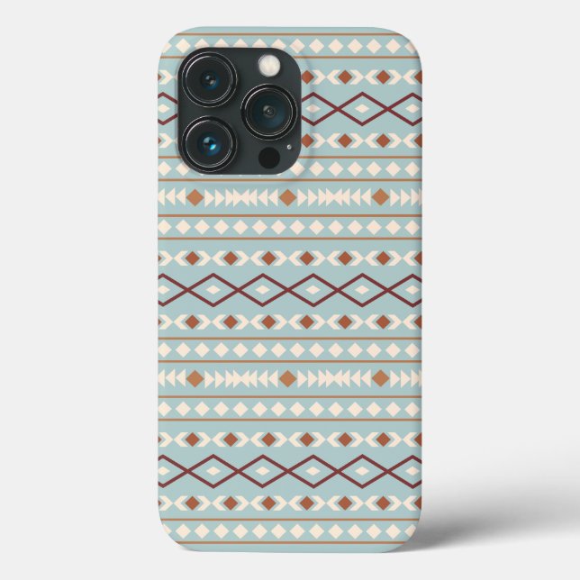Aztec Shapes Pattern Rusts Cream Teal-Blue Case-Mate iPhone Case (Back)