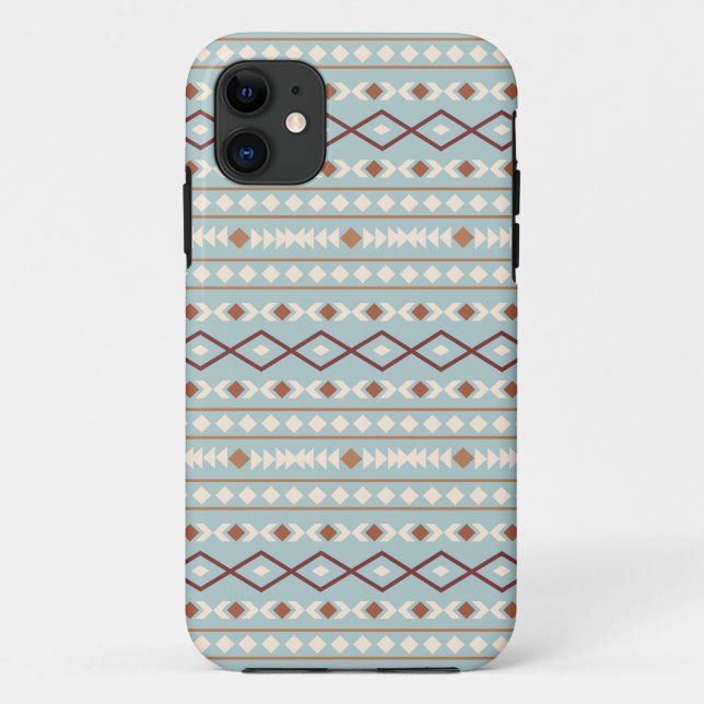 Aztec Shapes Pattern Rusts Cream Teal-Blue Case-Mate iPhone Case (Back)