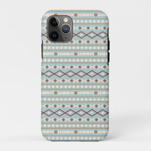 Aztec Shapes Pattern Rusts Cream Teal-Blue iPhone 11 Pro Case