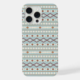 Aztec Shapes Pattern Rusts Cream Teal-Blue iPhone 15 Pro Max Case