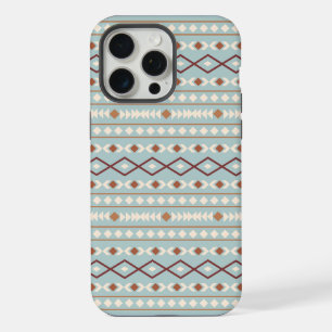 Aztec Shapes Pattern Rusts Cream Teal-Blue iPhone 15 Pro Max Case