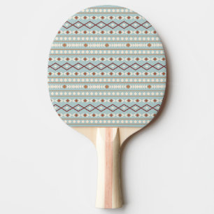 Aztec Shapes Pattern Rusts Cream Teal-Blue Ping Pong Paddle