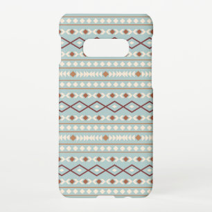 Aztec Shapes Pattern Rusts Cream Teal-Blue Samsung Galaxy Case